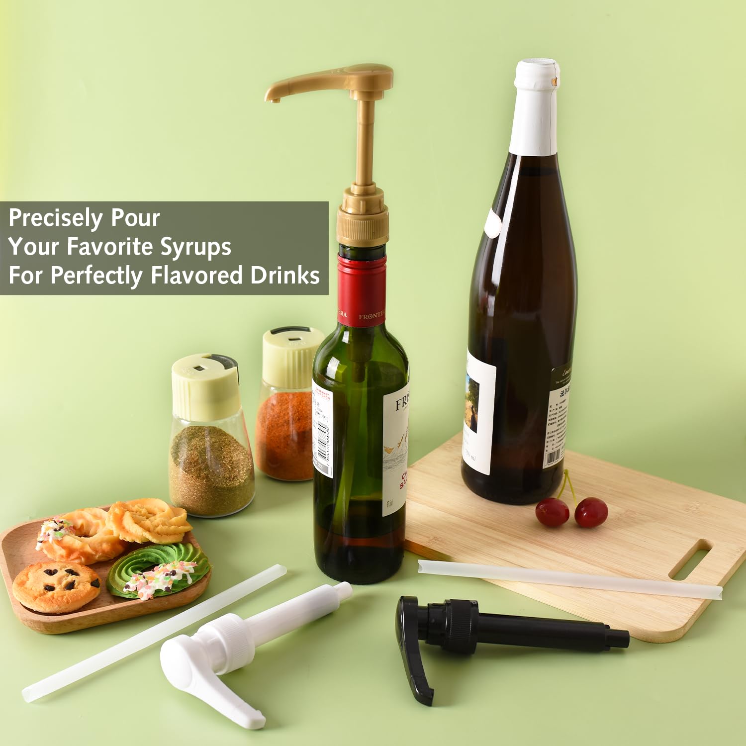 3 Pcs Syrup Pumps, Coffee Syrup Pump Dispenser, 8ml-10ml Syrup Portion Pump - Image 2