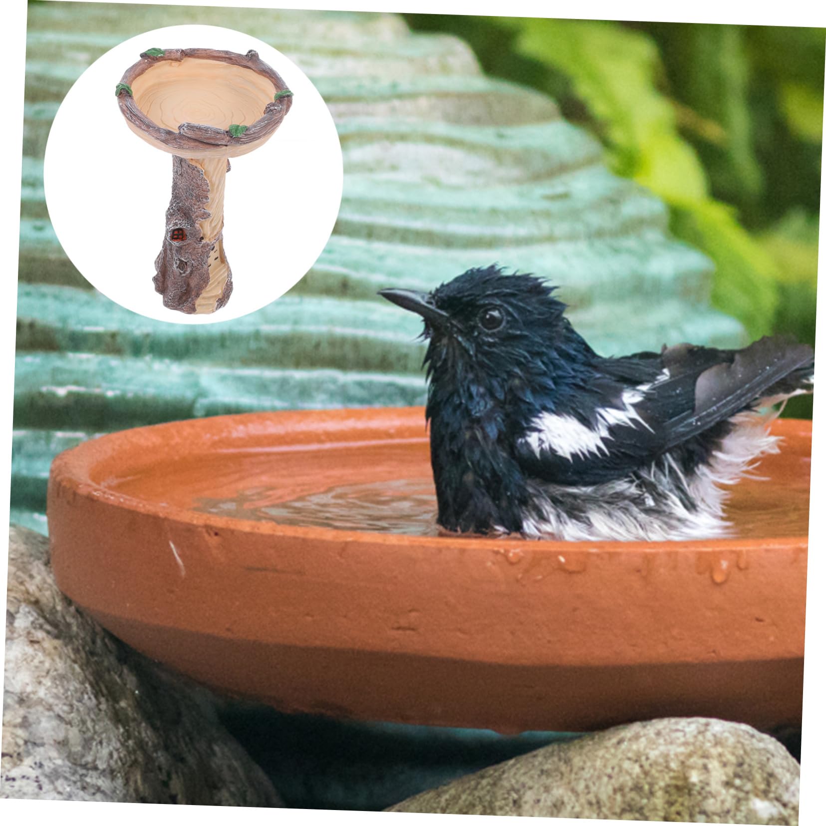 Levemolo Mangiatoia Per Uccelli Con Stile Decorativo Bagno Per Uccelli Da Giardino Per Esterni Facile Da Pulire Per e Cortili