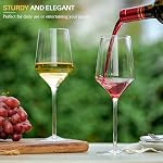 BACLIFE Verres à vin rouge soufflés à la main 4, Prime 15 oz Verres à vin en cristal à longue tige – Cadeau unique pour mariage, anniversaire, Noël, utilisation quotidienne