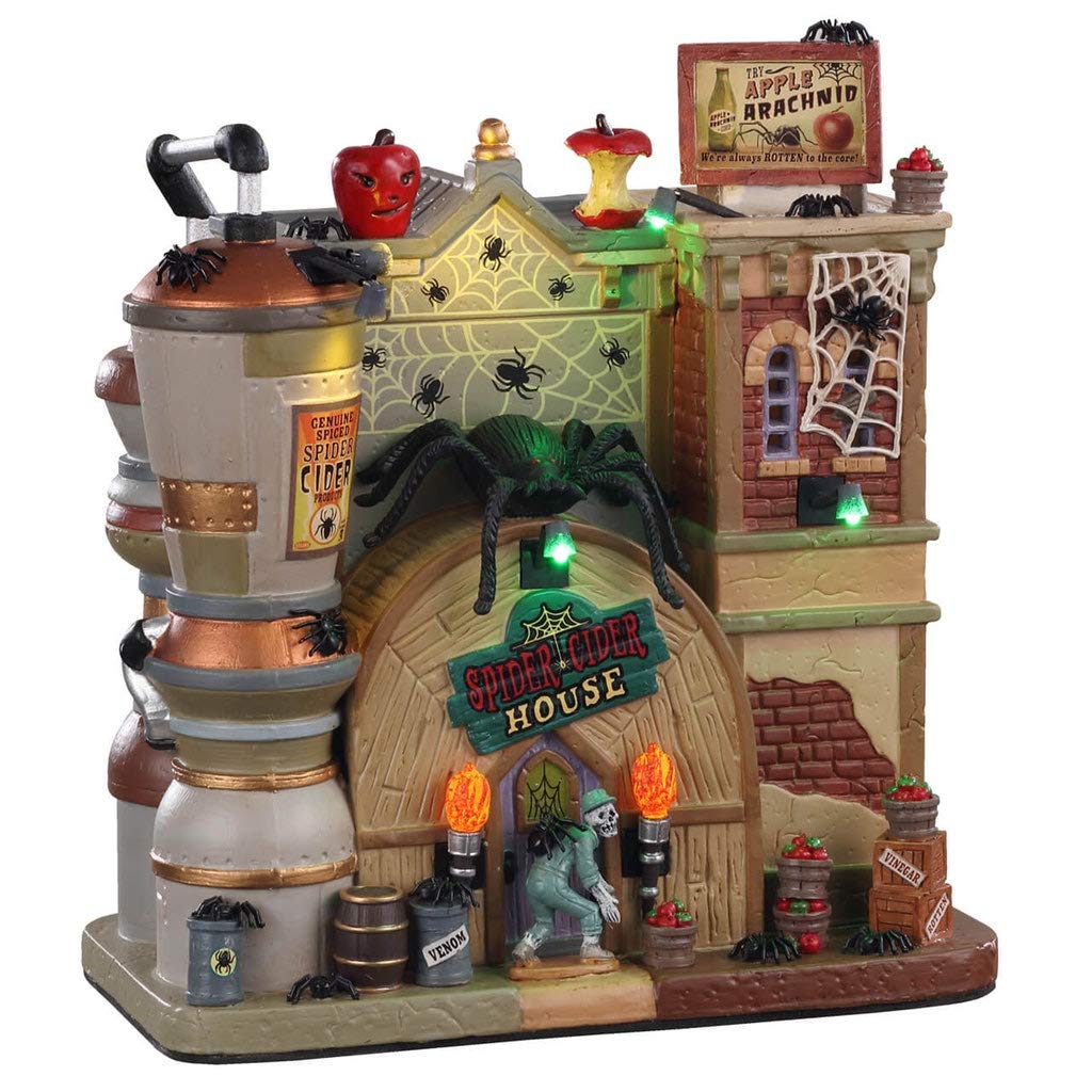 Fábrica Lemax Spider Cider House con adaptador sin pilas para evitar apagones