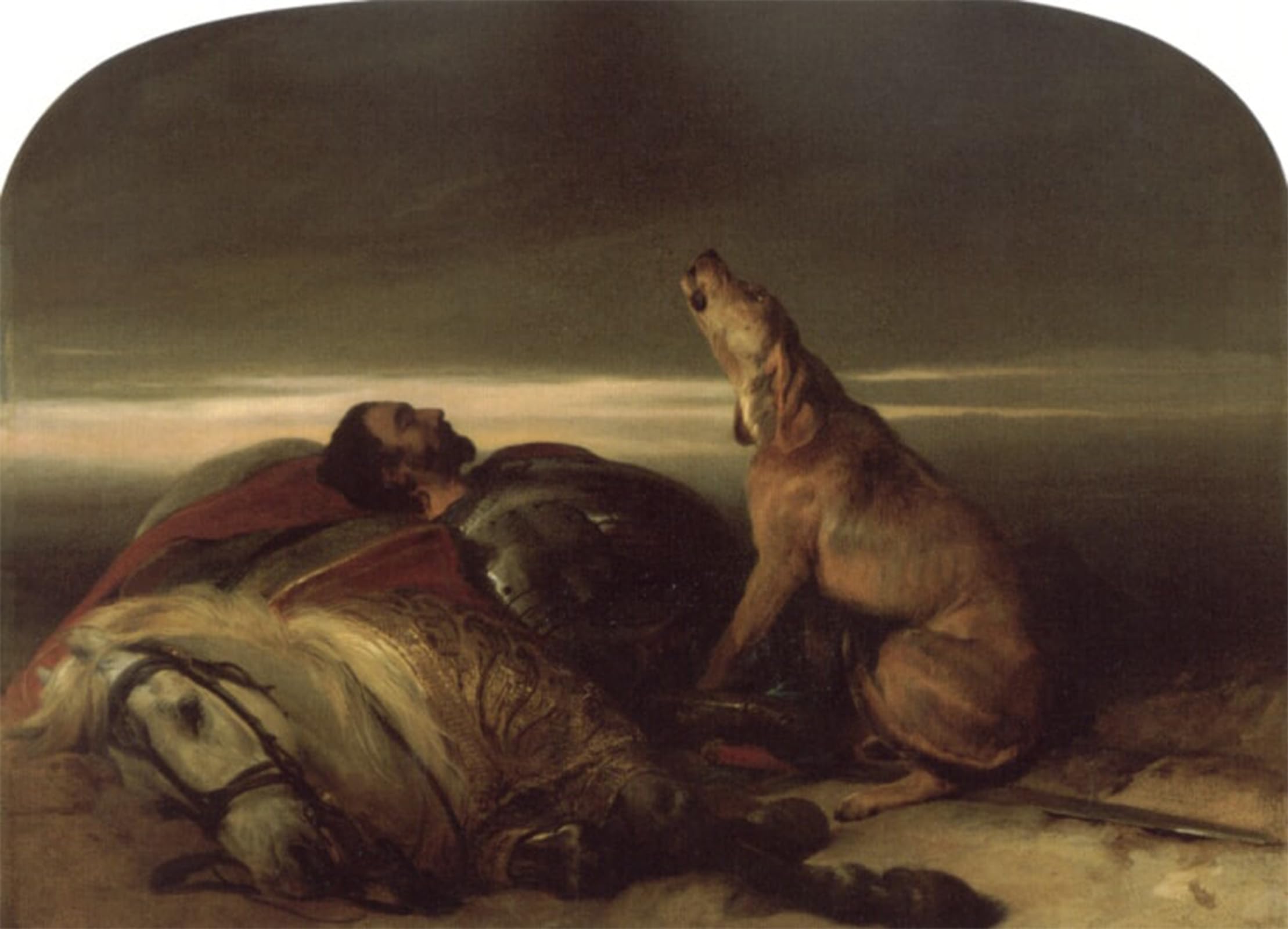 Posteriik No Frame Famous Animal Posters Vintage Picture The Faithful Hound By Sir Edwin Henry Landseer Modern Wall Decor For Home Decor 60X90cm
