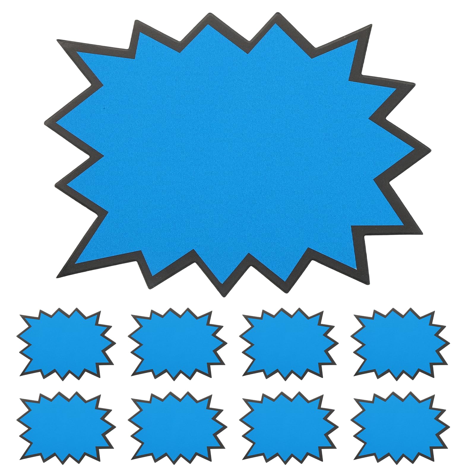 PATIKIL 80Pcs Burst Labels, 7 x 5.5 Fluorescent Neon Signs Price Tags Stickers Large Sale Sticker for Retail Store Market Business Garage Sale, Blue