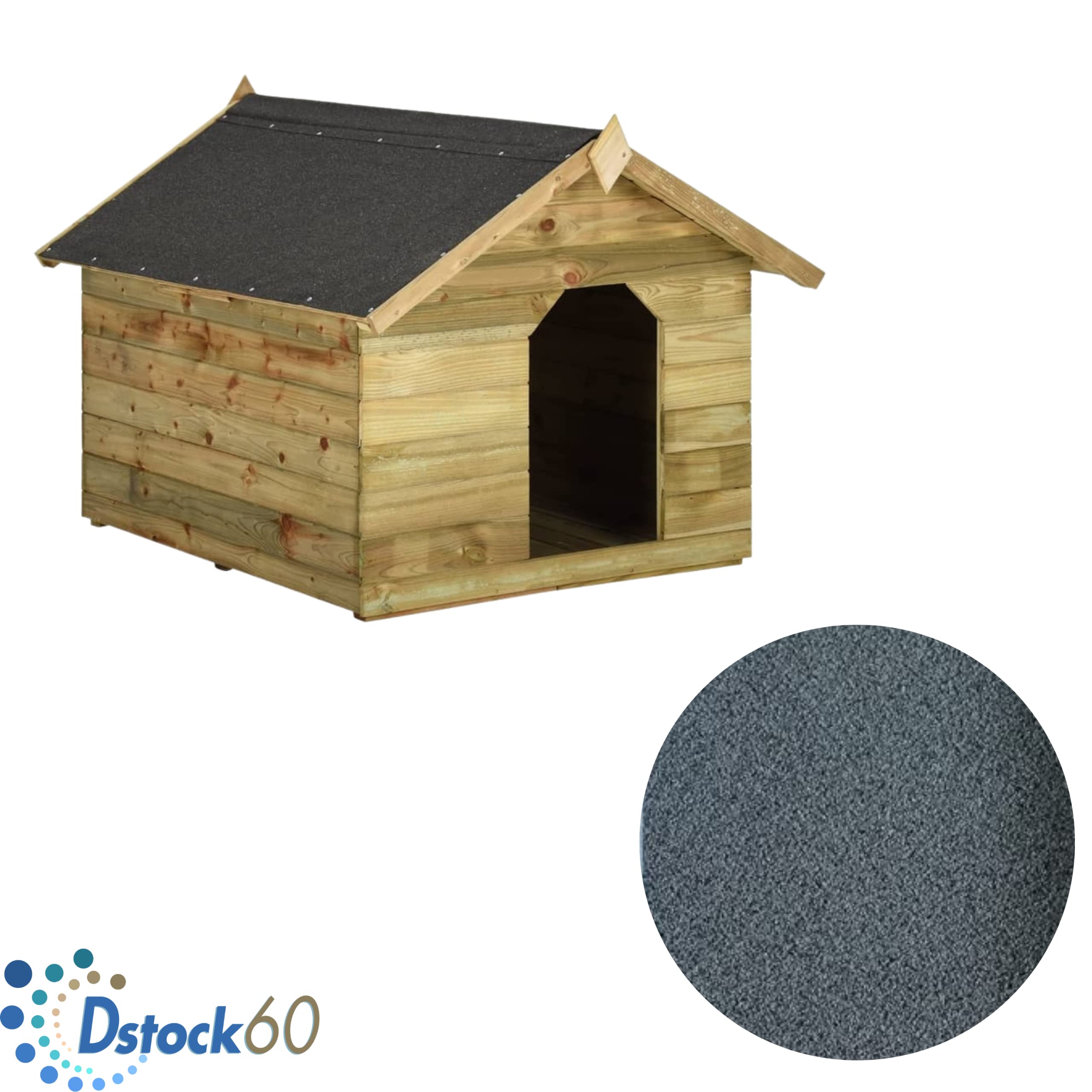 DSTOCK60 - Rouleau 3 Mètres de feutre bitumé gris anthracite "ardoise pilée" – Largeur 1 m – Couvre 3m² - Découpe au mètre - Etanchéité toiture, niche, cabane...