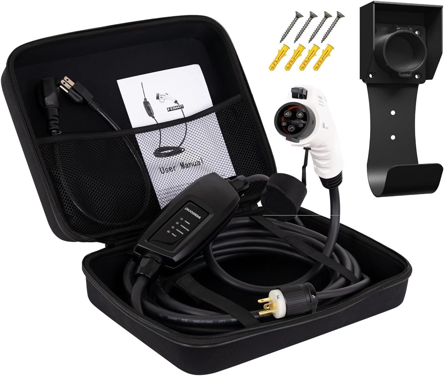 Amazon.co.jp: Duosida EV充電器 – レベル1&2対応 | 16A、120