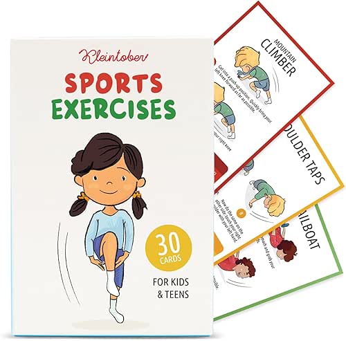 Kleintober Workout Cards for Kids & Teens I Gymnastics Equipment