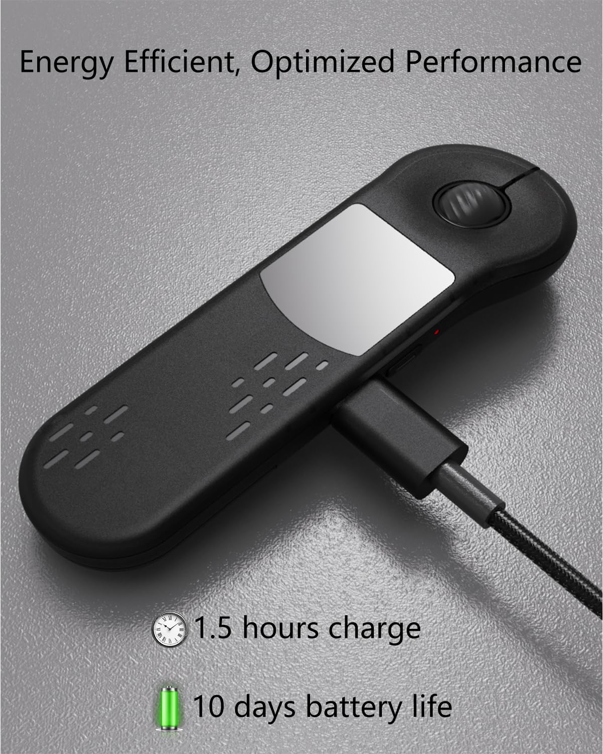 Air Mouse für PC/iOS/Android mit Touchpad Bluetooth 2.4G Fernbedienung für PowerPoint/Keynote/Tiktok/Kamera/Kindle App, wiederaufladbar, kabellos, Präsentation für PPT Pointer (Schwarz)