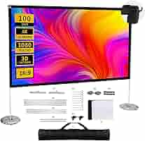プロジェクタースクリーン 100インチ 自立式 4K フルHD 楽天市場】【楽天1位受賞】プロジェクタースクリーン 自立式 100