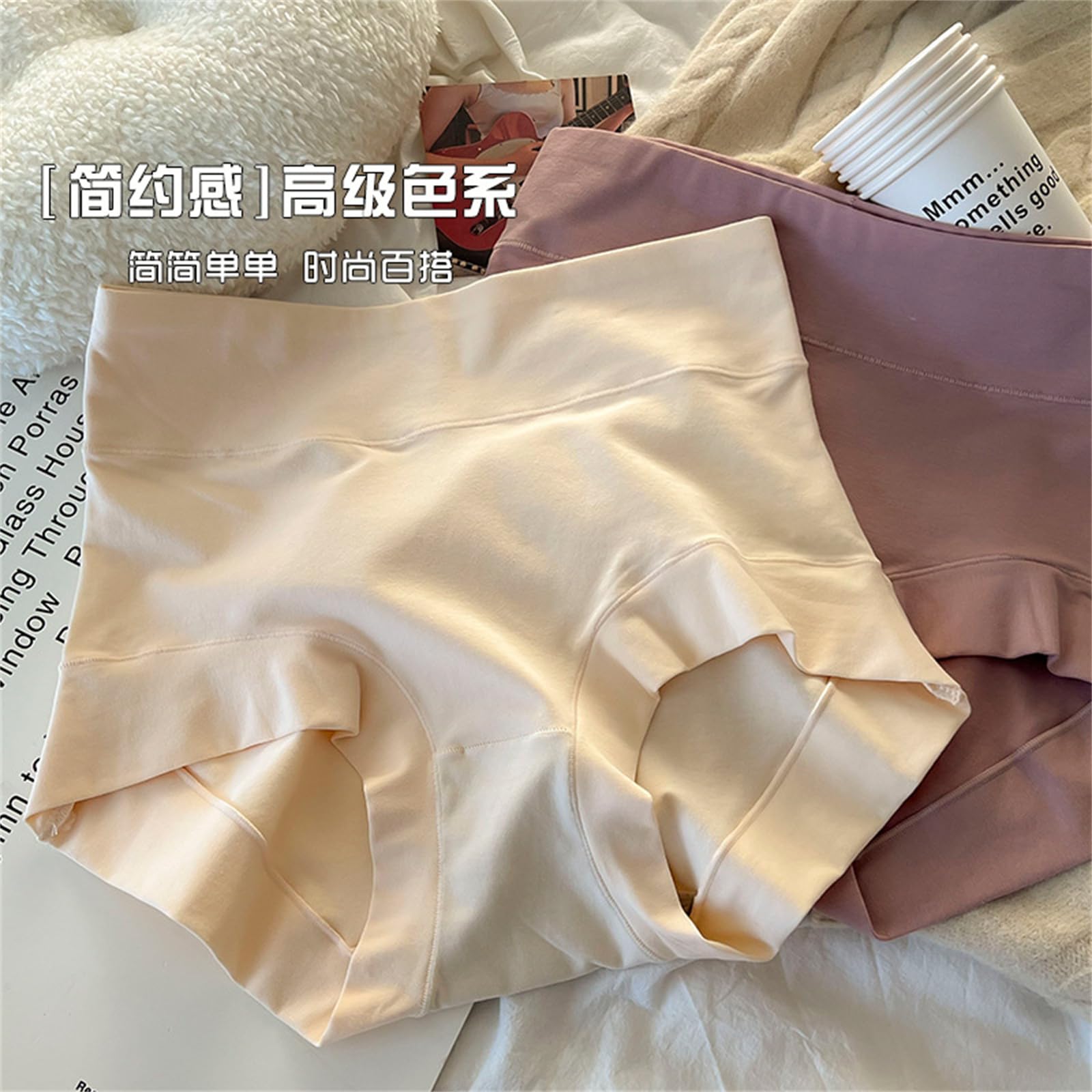 Culotte Hipster Donna Biancheria Intima A Vita Alta da Donna in Cotone A Fiocco Lungo 3 Confezioni