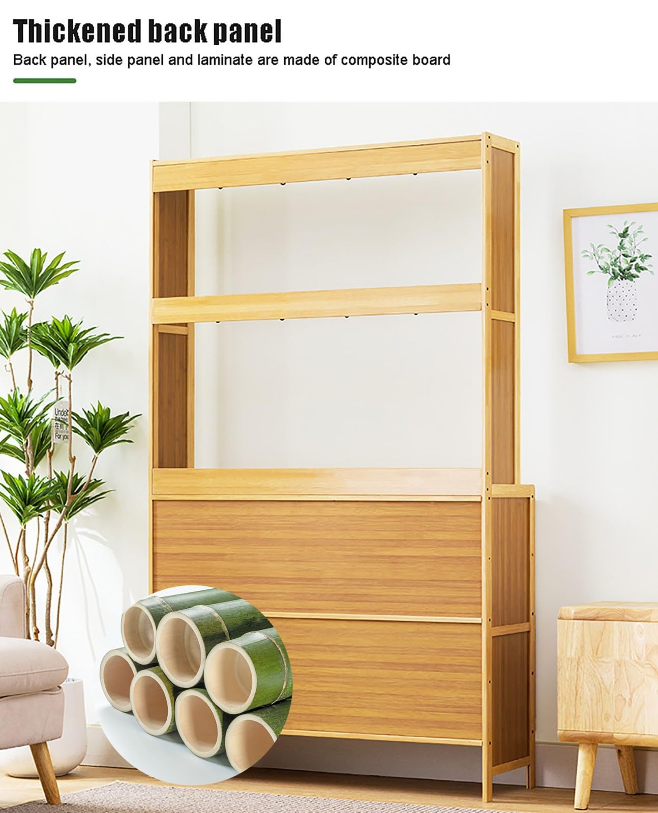 Generico Appendiabiti 3 in 1 con portascarpe e mobiletto per Ingresso, corridoio e Soggiorno - Elegante Organizer con Ganci e Ripiani per l'arredamento della casa