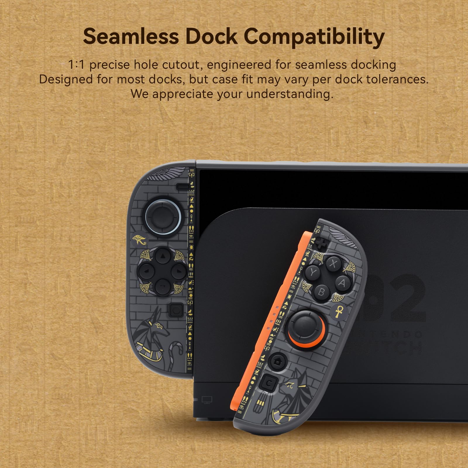 GeekShare Funda protectora compatible con Switch 2, carcasa rígida de policarbonato delgado acoplable diseñada para consola de juegos Switch 2 y controladores de mango JC, Mystic Kingdom