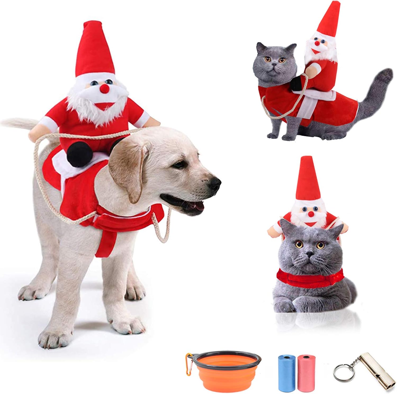 Pet Dog Costume Cowboy Riding Style Funny Dog Clothes Christmas Halloween Cosplay