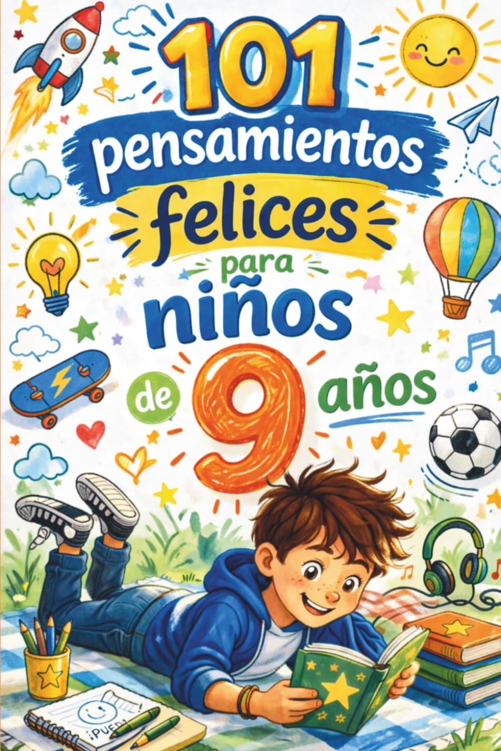 101 pensamientos felices para niños de 9 años: El regalo perfecto para un niño de 9 años — lleno de inspiración, alegría y confianza