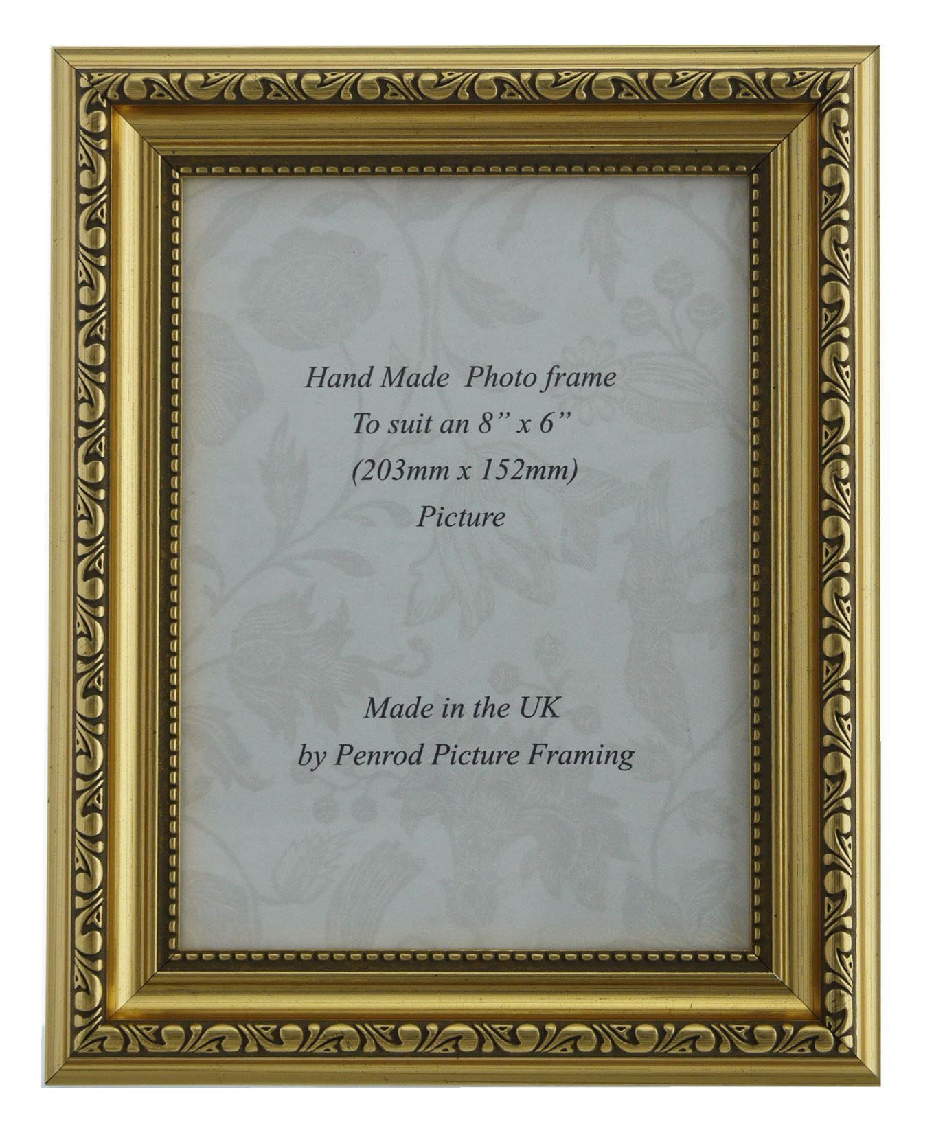 Penrod Picture Framing Versailles Hand Made Antique Gold Shabby Chic Ornate Vintage 8 x 6 inch Photo Frame (203 mm x 152 mm) โ image 1