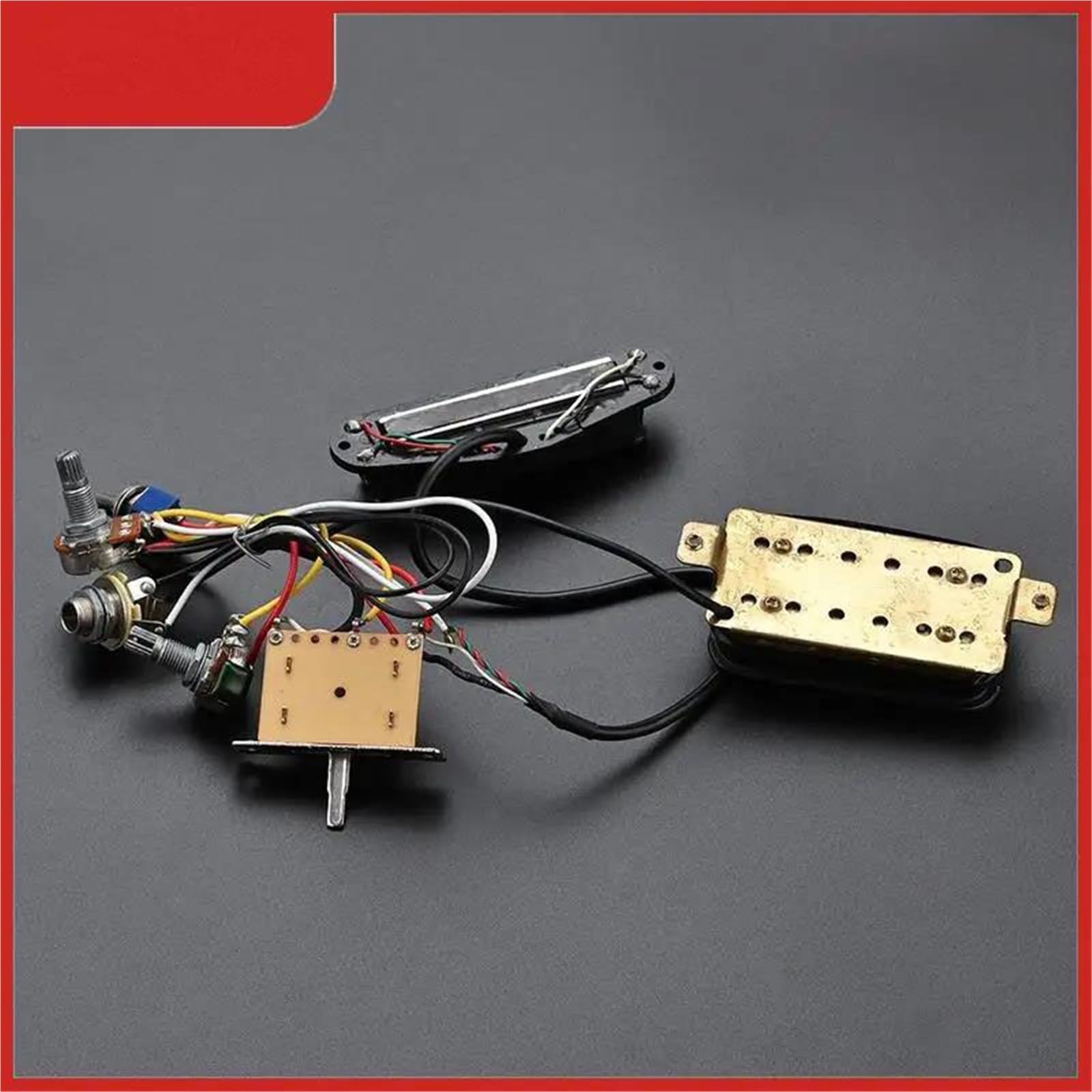 Faisceau De Guitare Pré Câblé Faisceau De Câbles Pour Guitare Pré Câblé Avec Deux Micros Hot Rail Facile À Installer