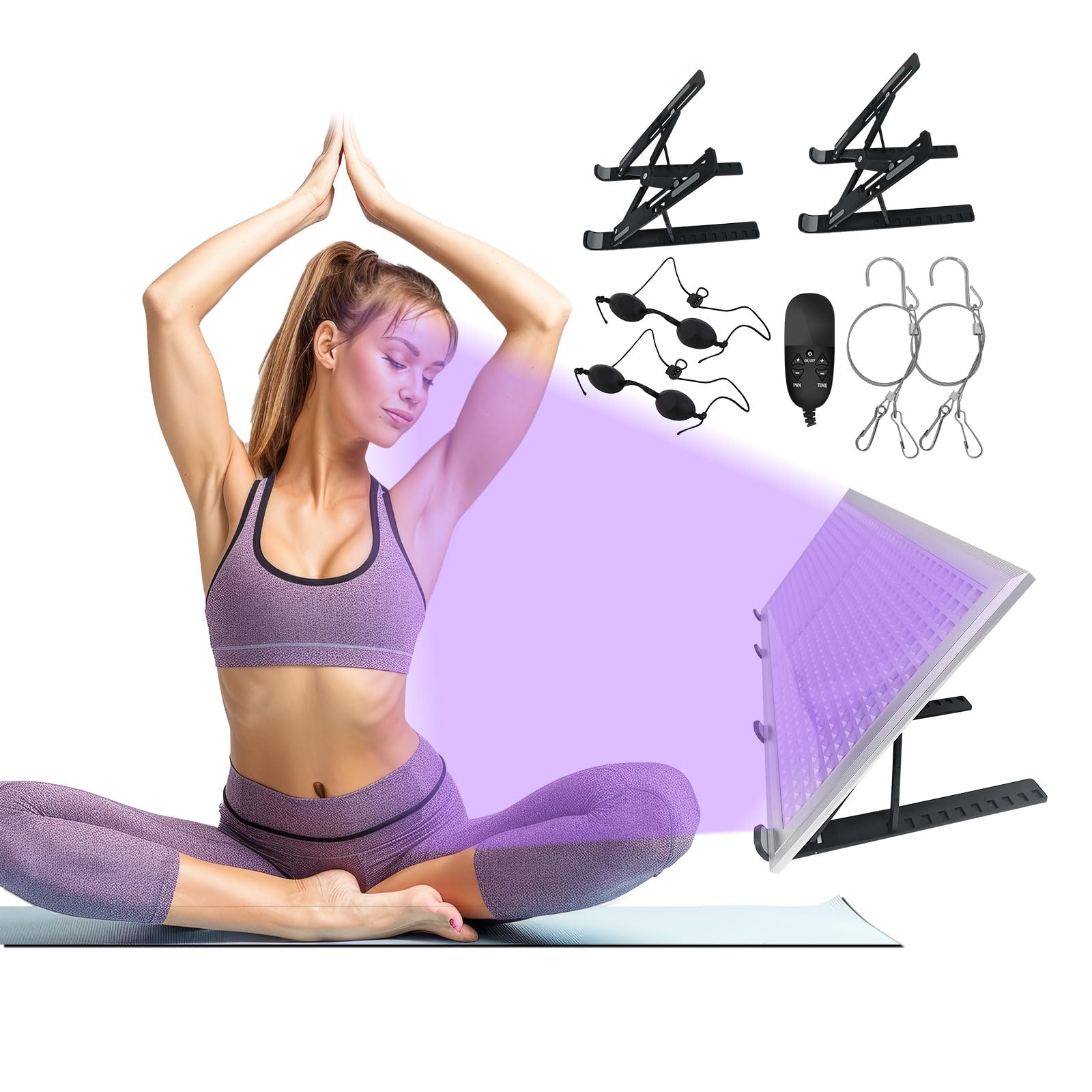UV Lamps for Indoor Tanning Devices Tanning Lamp 100W Purple Thearpy Light for Home Use with Stand Model: Various