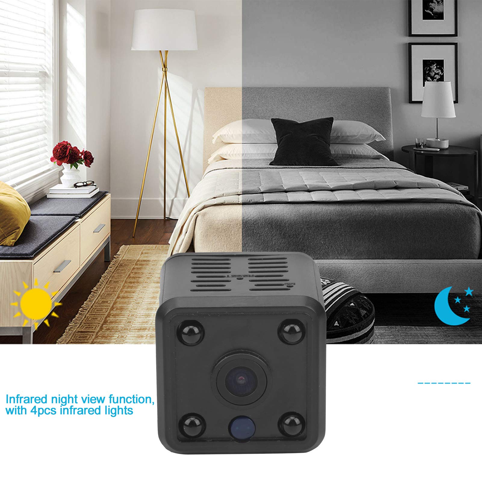 Mini Telecamera WiFi 1080P con Rilevazione Movimento e Visione Notturna Mini Telecamera WiFi 1080P con Rilevazione Movimento e Visione Notturna