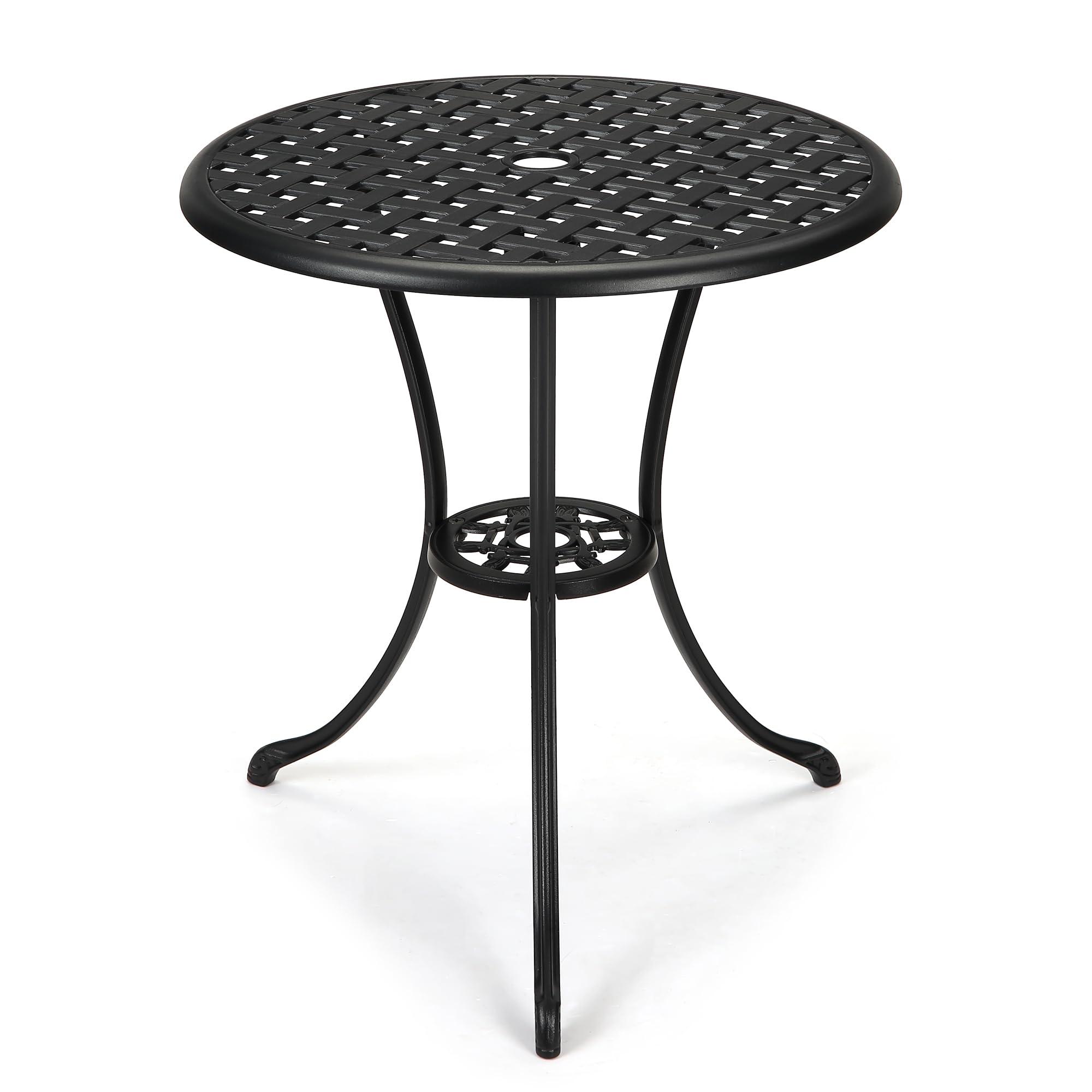 Garvee Table Bistro Ronde de Jardin 60 cm en Aluminium Moulé