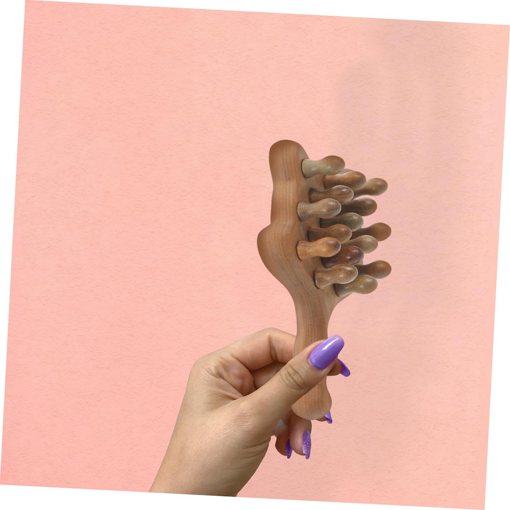 VALICLUD 3 Stück Holzkamm für Kopfhautmassage Breitzahn Massager Massagewerkzeug aus Holz für Entspannende und Natürliche Massage Kopfhaut und Körperpflege
