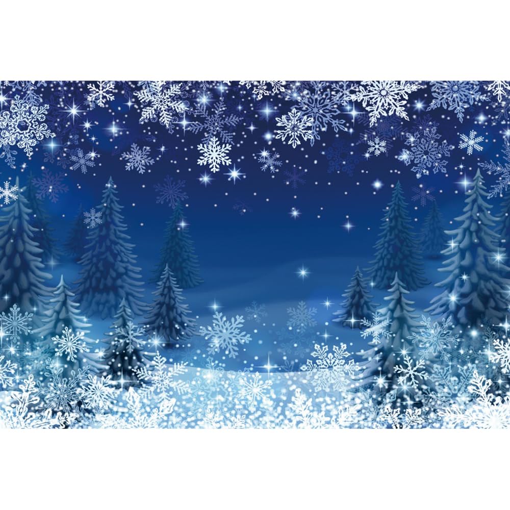 CORFOTO 7x5ft Fabric Winter Mountain Sunrise Backdrop For Photography Pine Forest Cloud Background Kids Winter Themed Birthday Party Decorations Christmas Party Photoshoot Booth Studio Props - View #5