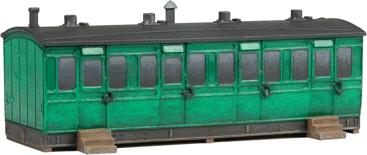 R7376 OO Gauge Grounded 6 Wheel Coach Summer House - Model Railway Accessories, Miniature Diorama Scenery Train Sets - Lifelike Building Models - Scale 1:76 | Model Railway Accessories, Miniature Diorama Scenery for Hornby Train Sets, Lifelike Building Models, Scale 1:76