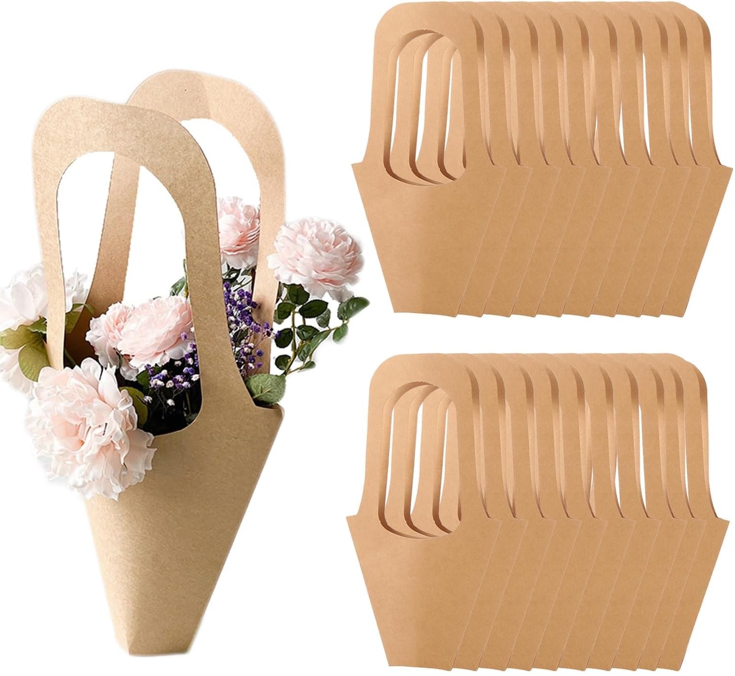 Amazon | siawadeky 花束 ラッピング クラフトペーパー 20枚セット