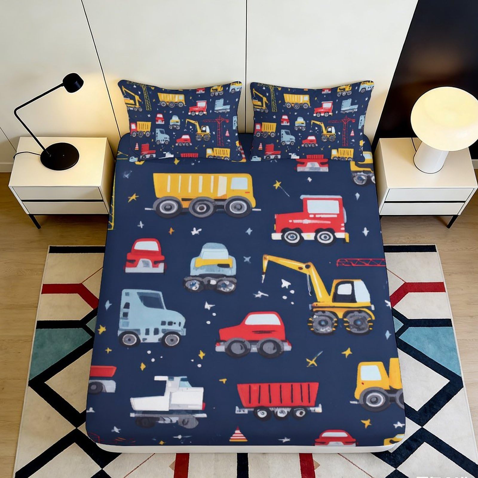 3D Printed Microfiber Fitted Sheet with Galaxy Starry Sky Pattern for Bedroom and Guest Room Protection and Decor 90x200x25cm