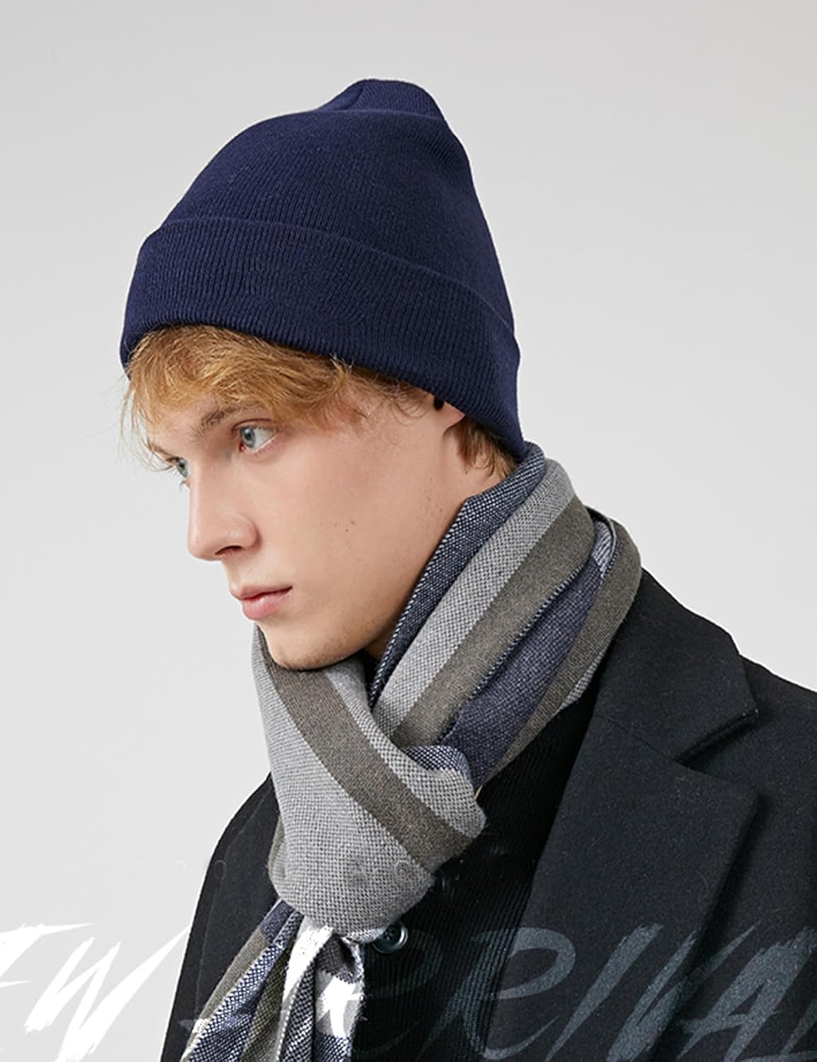 100% Cotton Beanie Hats for Women Men Winter Soft Warm Knit Cuffed Hats Fisherman Beanie Skull Cap Unisex - Image 4