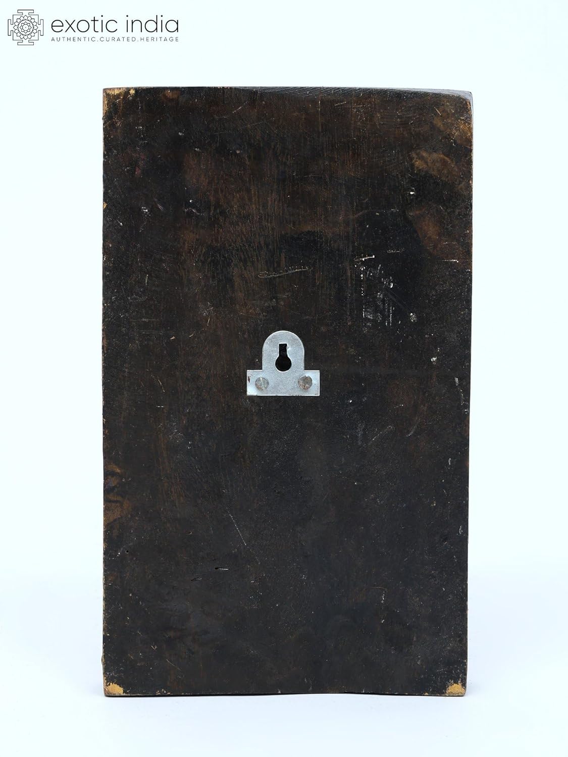 Exotic India 10" Traditional Elephant Wooden Wall Hook Rack Safari Animal Theme Key and Scarf Holder for Kitchen or Bedroom