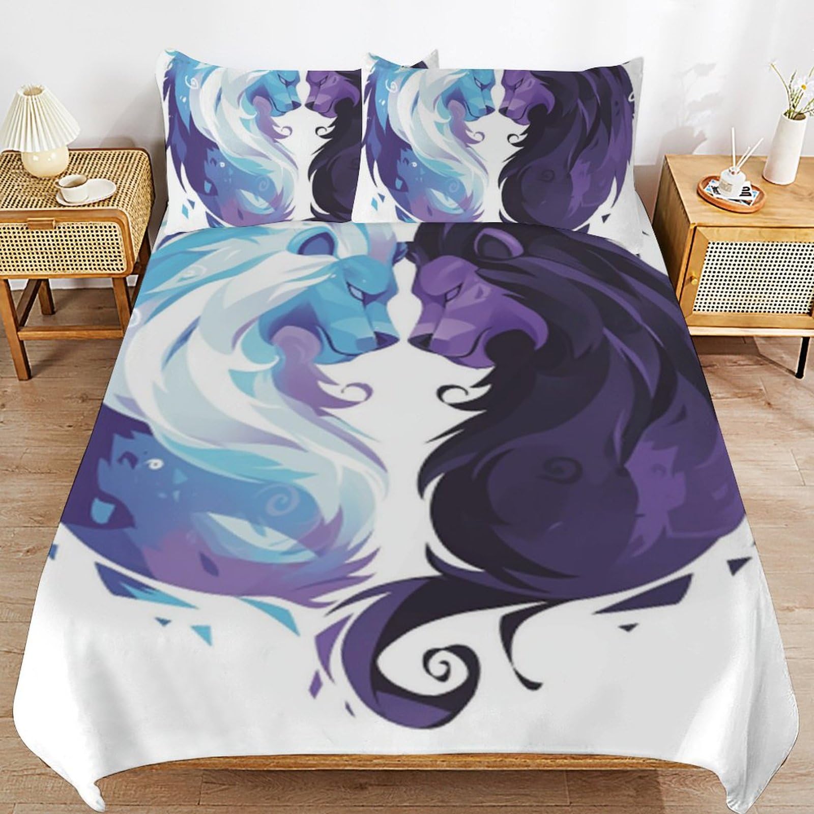 Ropa de cama de león infantil para decorar dormitorios infantiles con fundas transpirables