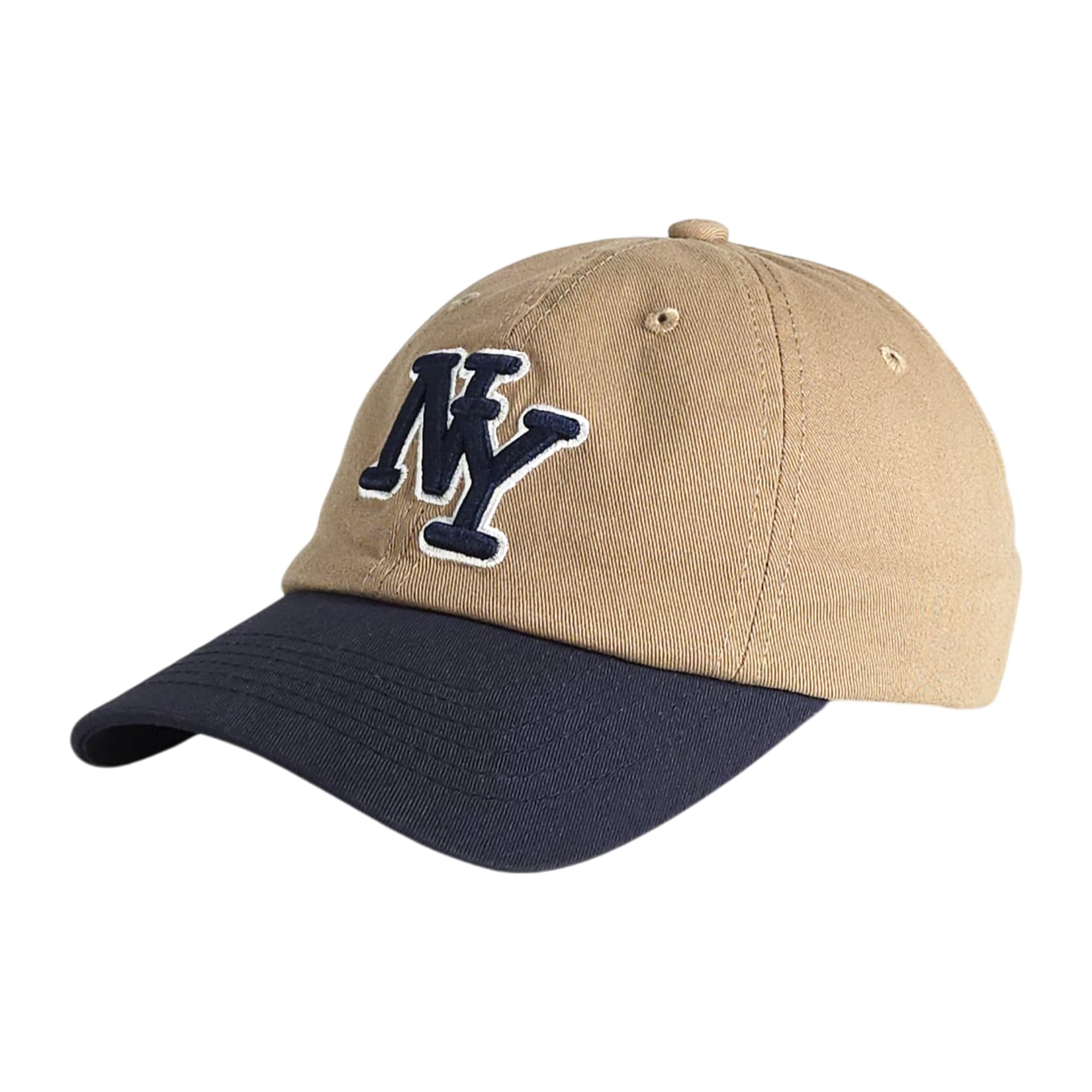 NY 3D Embroidered Cotton Dad Hat – New York Baseball Cap, Adjustable Metal Buckle Strap, Unstructured Low-Profile Style