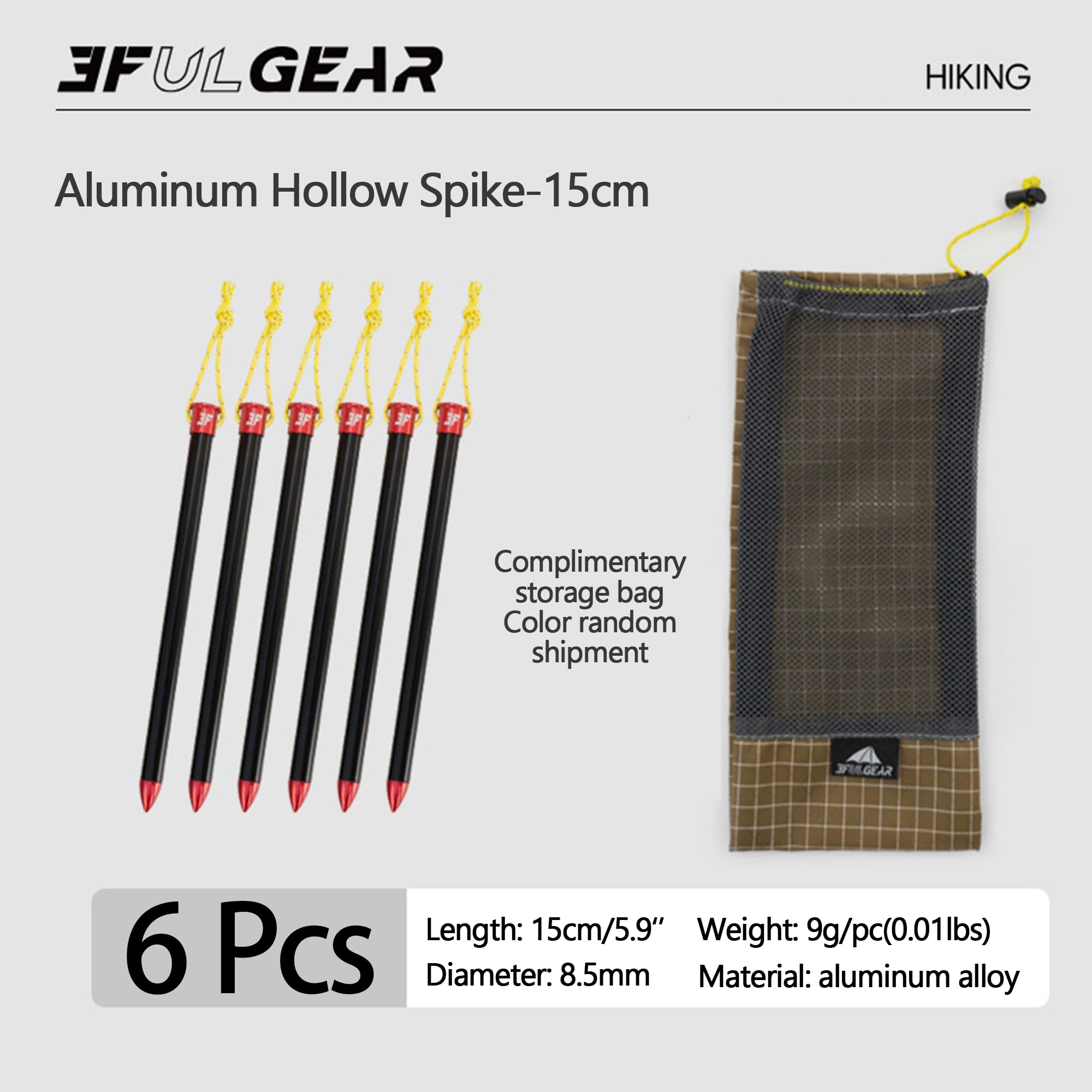 Amazon.com : 3F UL Gear 6/10-Pack Camping Tent Stakes, 5.9/7.8in