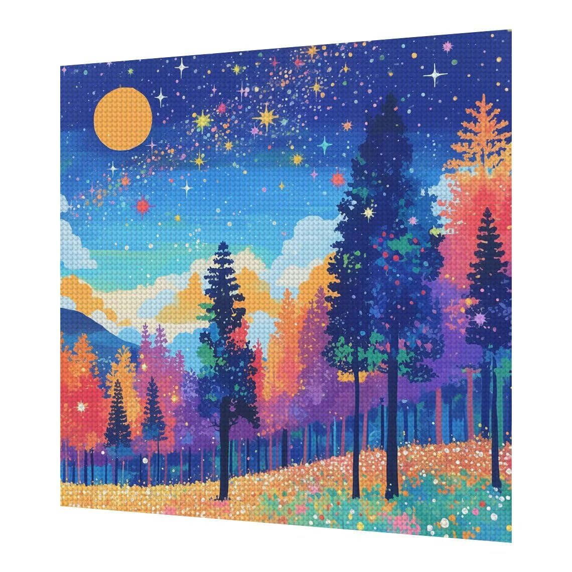 Diament Malarstwo Sen Diamentowa Sztuka Las Rysunek Diamentowy Obraz Diamentowy Obraz Pełny Zestaw Dorosłych 5D DIY Puzzle Ścieg Krzyżowy Mozaika Szkło Malowanie, Dekoracja Ściany Dom 50x70 cm S0620
