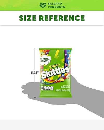 Miniatura 6 de Sour Skittles - Paquete de 2 bolsas de caramelos a granel para fiestas, cumpleaños o aperitivos, tamaño de fiesta de Skittles, paquete con bolsa de