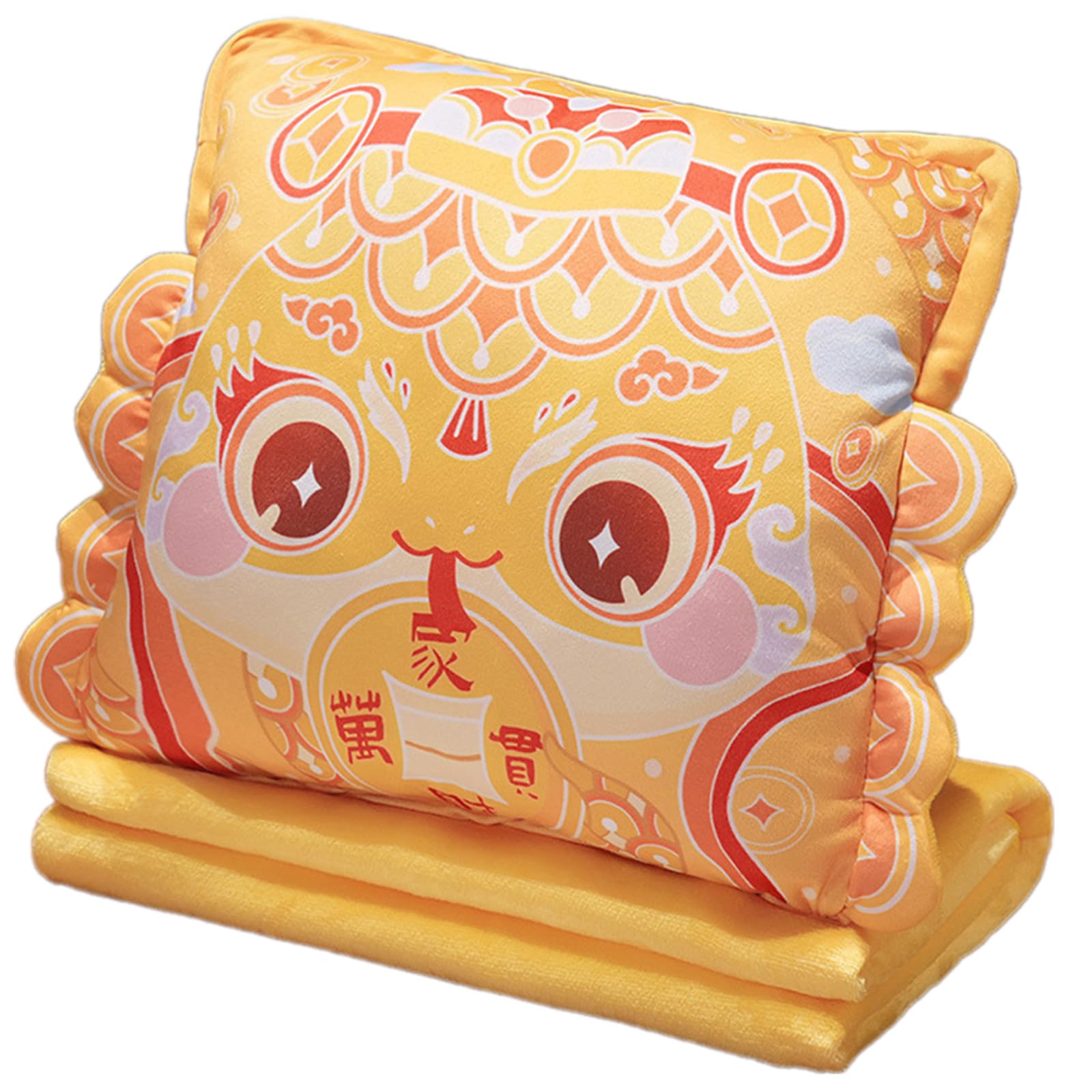 Elnwnnkc Use Snake Mascots Folding Air Conditioning Blanket Pillow, Car Interior Cushions, 3in1 Quilts, Naping Artifact Air Conditioning Blanket