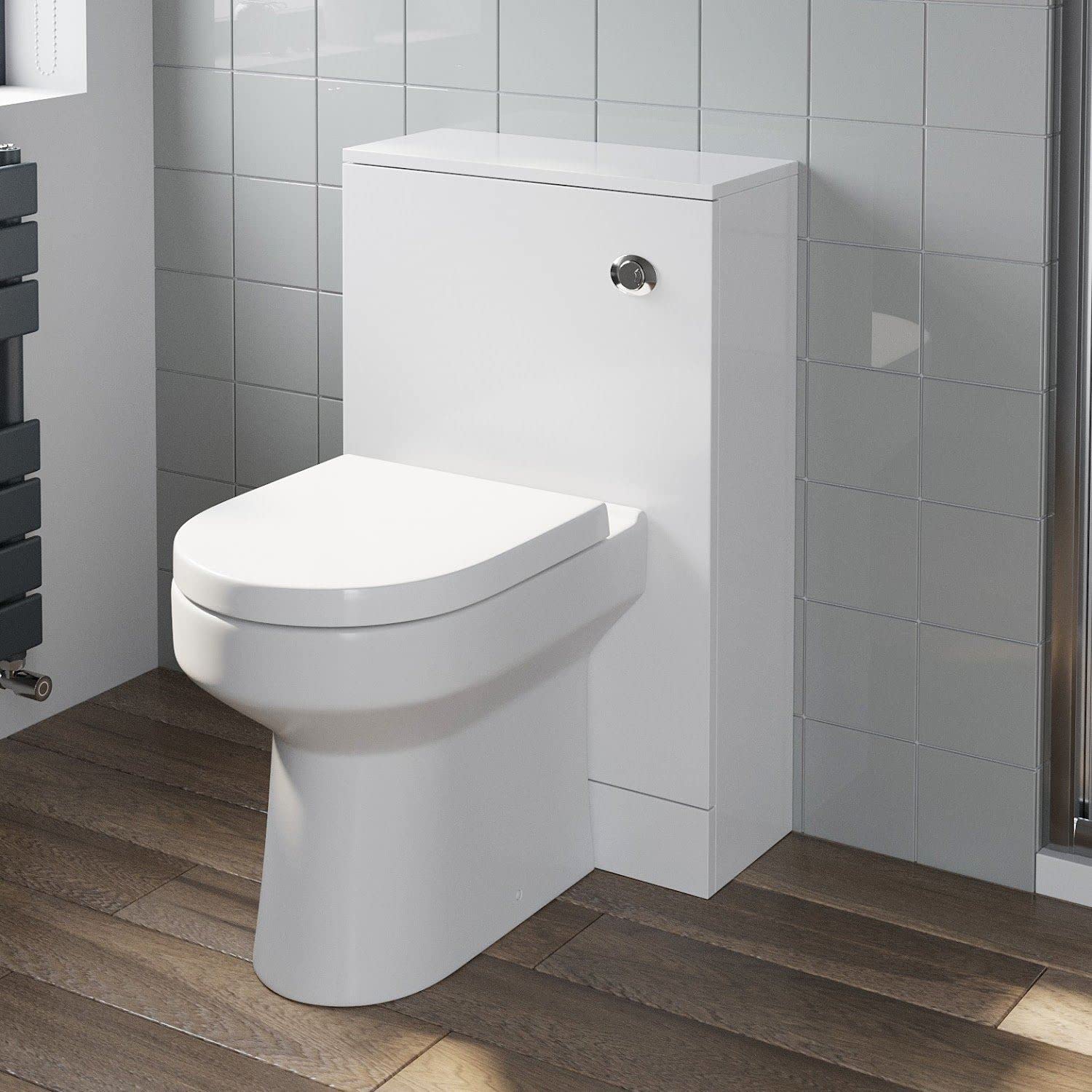 Artis Modern Toilet Unit BTW Back to Wall Bathroom Cloakroom Furniture Matte White