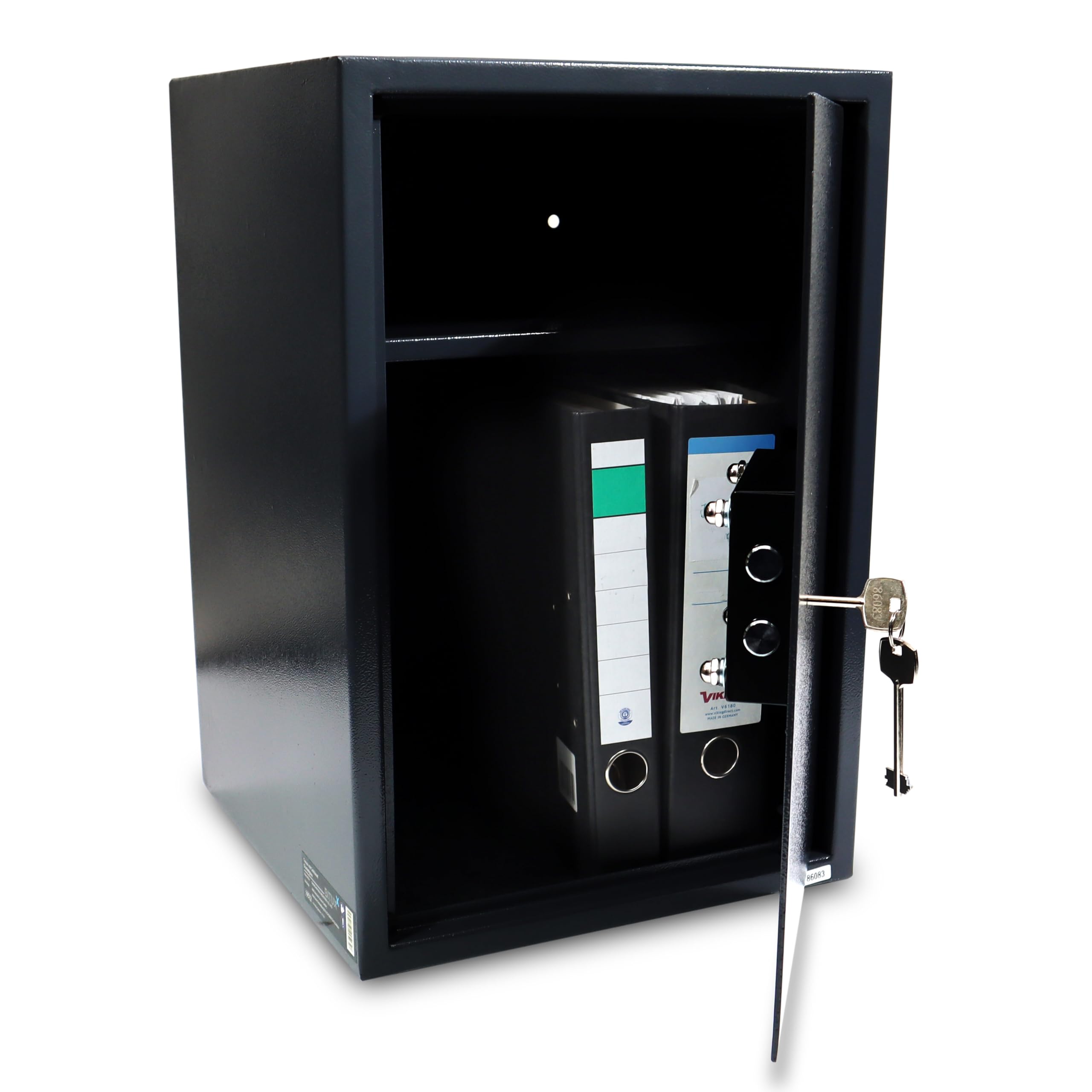 BITUXX Tresor Möbeltresor Safe Aktentresor Sicherheitstresor Abschließbar mit Schlüssel für Büro und Daheim 35 x 36 x 52cm Schwarz