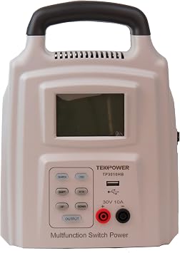 Tekpower TP3010HB 2-in-1 Adjustable Switching DC 30V/10A Power Supply & 12V/24V Battery Charger with 5V USB Output