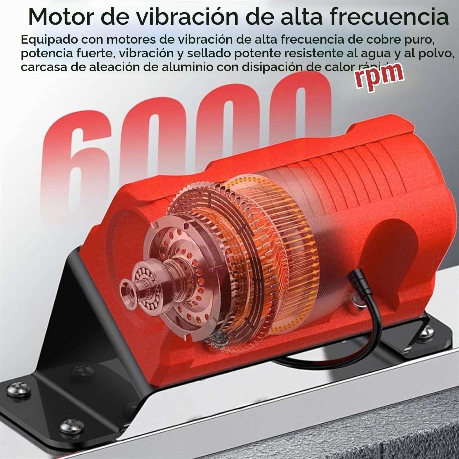 Herramienta de acabado de hormigón con regla eléctrica, kit vibratorio de regla de hormigón con 1 batería, hoja de 6000 RPM/MIN 150 cm, acabado más suave de superficie de cemento con regla eléctrica