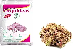 Substrato Para Orquídeas 1kg + Musgo Sphagnum 40g – Kit Completo Para Plantio, Crescimento Saudável e Floração Prolongada