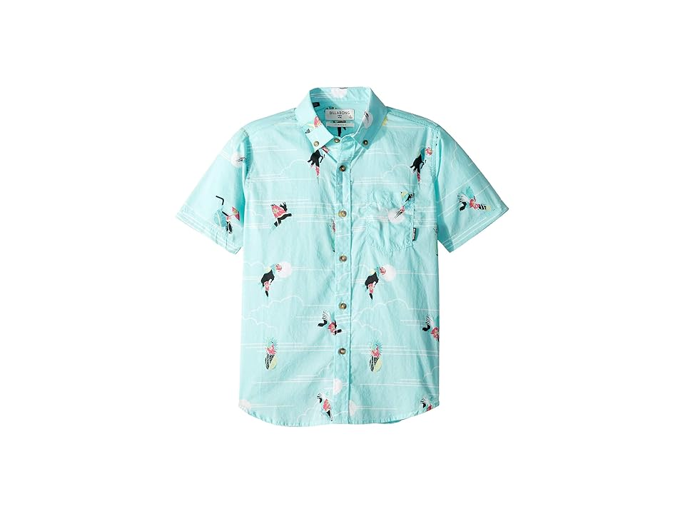 

Billabong Kids Sundays Mini Short Sleeve Shirt (Big Kids) (Mint) Boy's Short Sleeve Button Up, Green