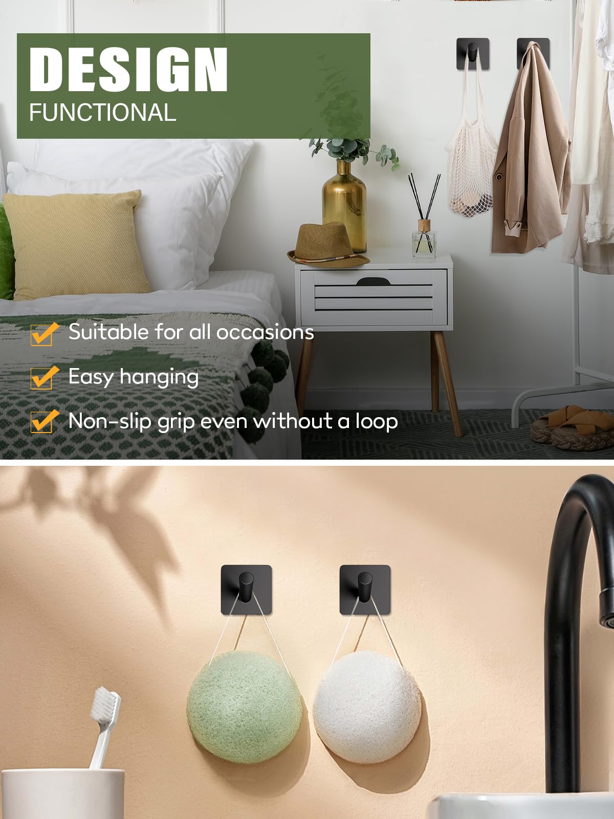 PROPOR Ganci Adesivi Per Bagno - 3 Pezzi, Acciaio Inox, Senza Forare, Per Asciugamani E Accappatoi - Foto 7