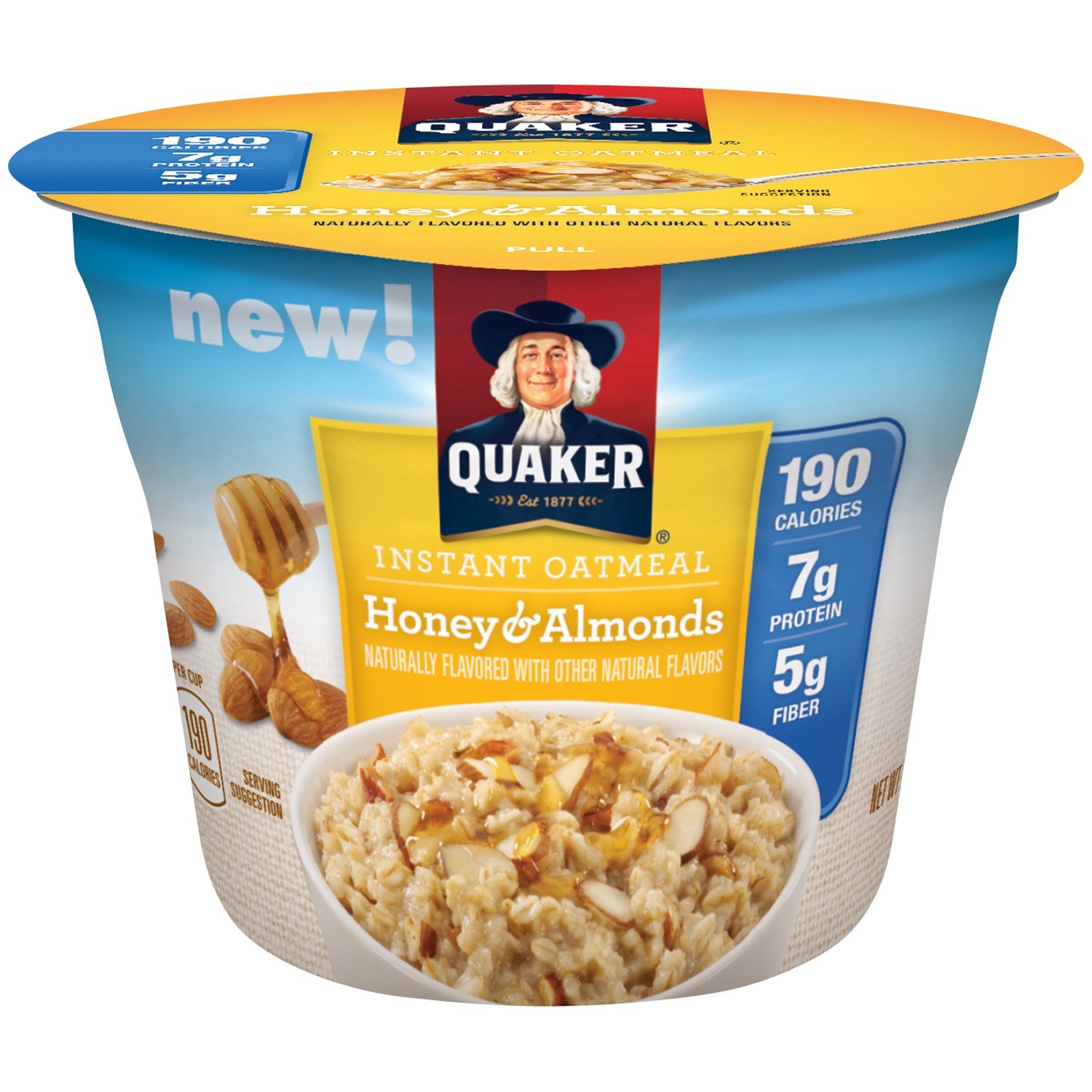 Quaker Instant Oatmeal Express Cup, Honey & Almond, 1.76oz