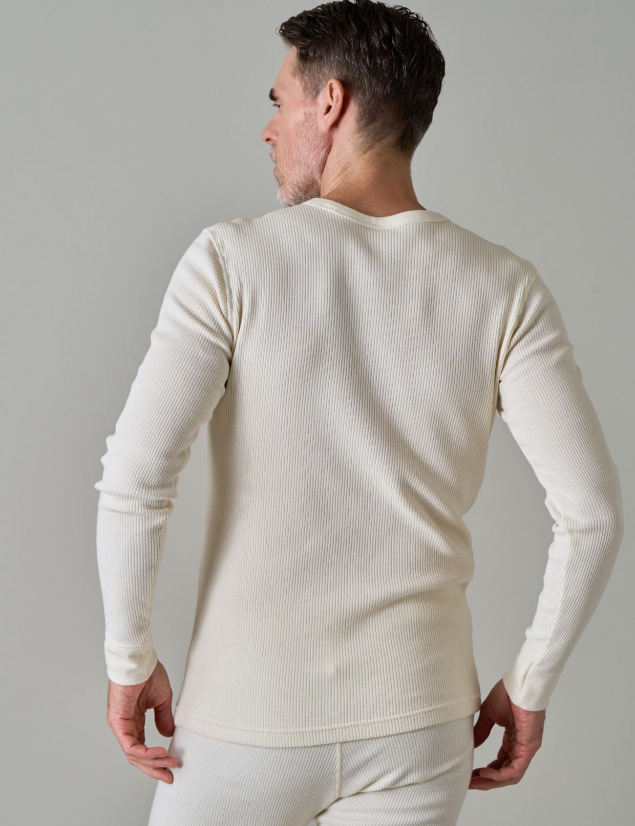 LAPASA sous-vêtements Thermiques en Maille Waffle pour Homme – Ensemble avec Haut et Pantalon Thermiques ou Haut Seul (Warm/Extra Warm) M60