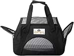 ZAMPA Soft Side Pet Travel Carrier TSA Approved, Under Seat Compatibility, Airline Approved for Large Cats, Medium Puppys, Small Dogs, 2 Openings, W/Shoulder Strap.