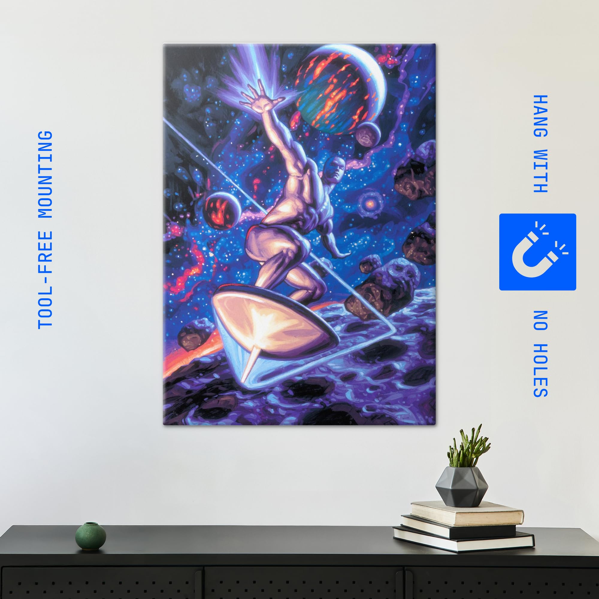Displate Metall poster Marvel Silver Surfer Exploring the Universe Größe L