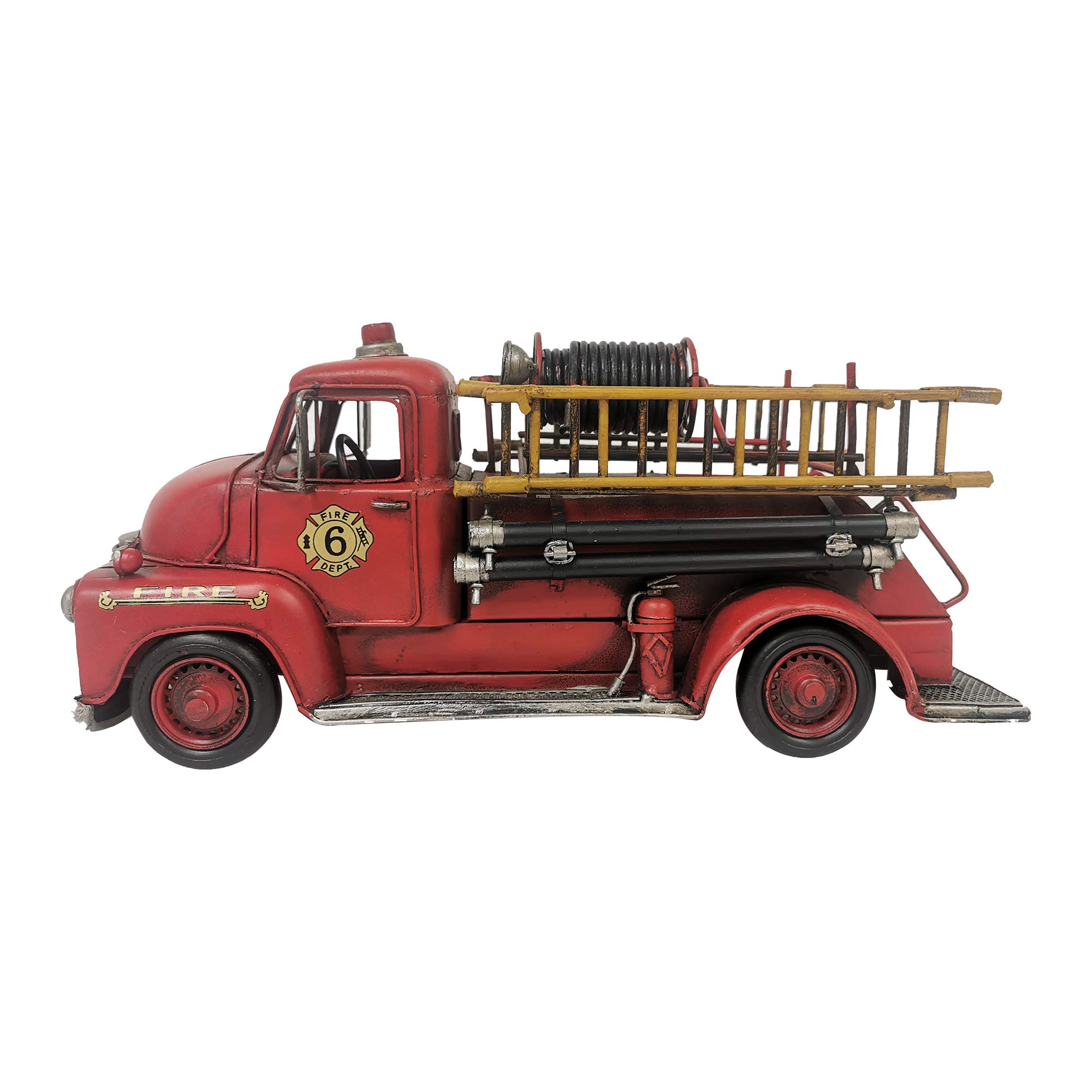 Set De 6 Camions De Pompiers En Alliage Métallique – Détails Réalistes, Pièces Mobiles – Jouet éducatif Pour Sauveteurs En Herbe – Dès 3 Ans