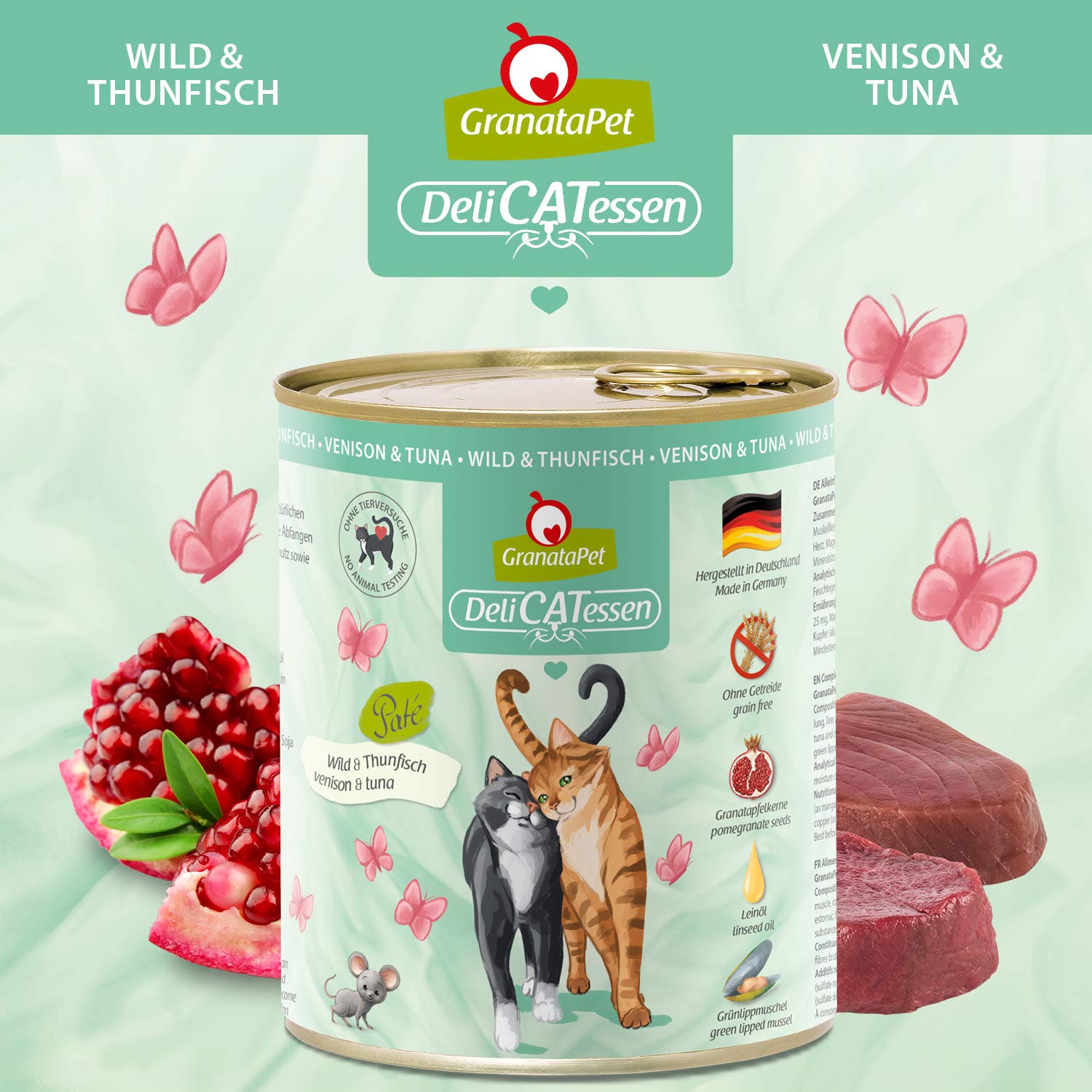 GranataPet Delicatessen, 6 x 800g, Nassfutter für Katzen, Katzenfutter für Feinschmecker, Futter ohne Getreide & ohne Zuckerzusätze (Packung mit 2)