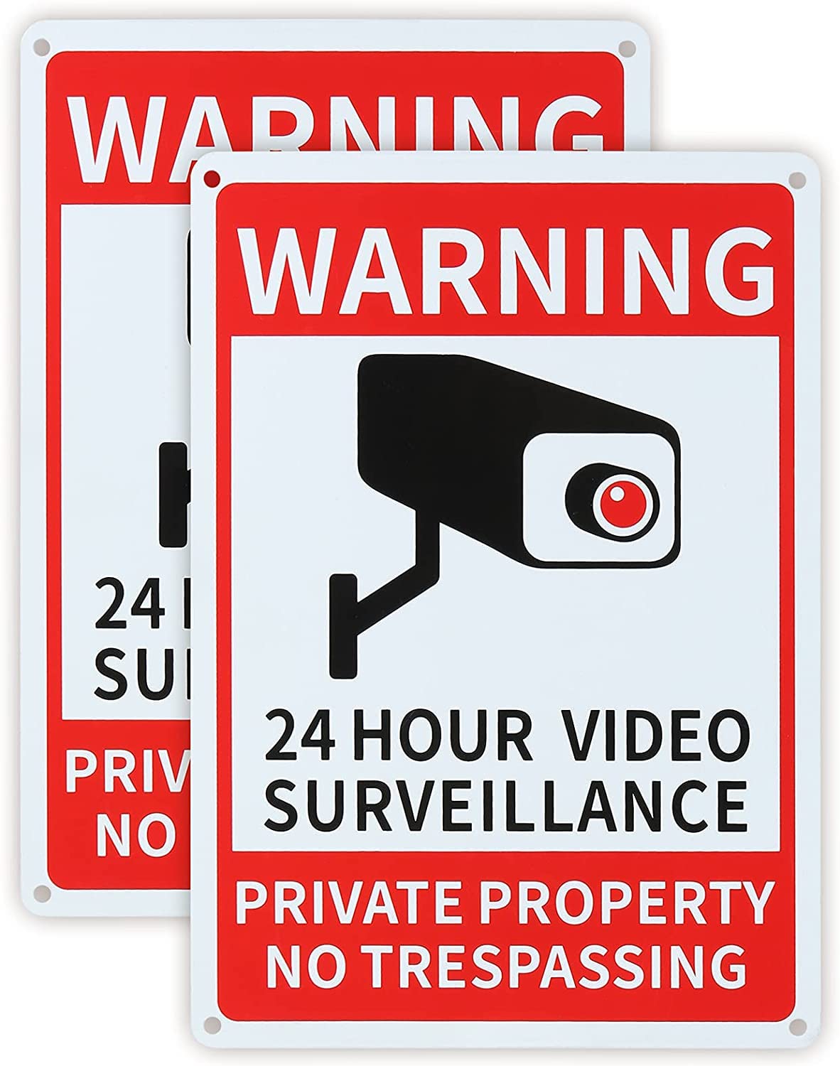 Buy 2Pack 24 Hour Video Surveillance Sign, Private Property No