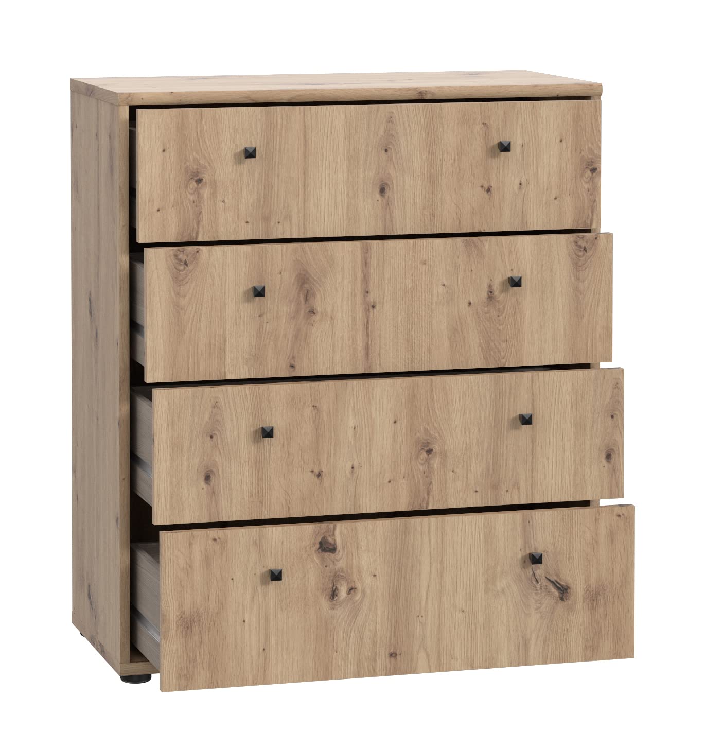 FORTE TEMPRA 2 Kommode mit 4 Schubladen, Holzwerkstoff, Artisan Eiche Dekor, (B x H x T) 73,7 x 85,5 x 34,8 cm