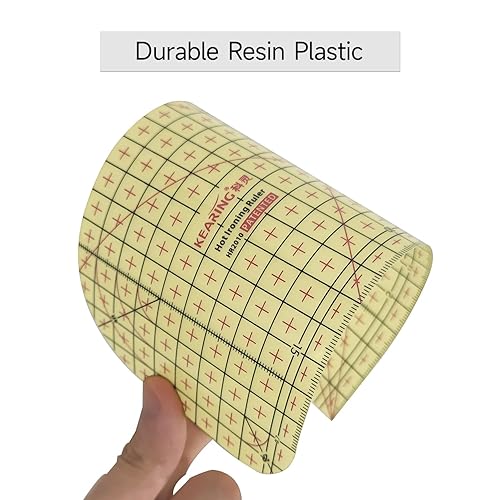Miniatura 3 de Regla métrica de dobladillo caliente para costura, patentada, resistente al calor, antideslizante, regla de planchado en caliente para medir,